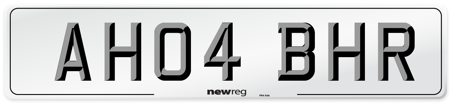 AH04 BHR Number Plate from New Reg